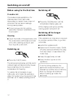 Preview for 12 page of Miele FN 11827 S Operating And Installation Manual