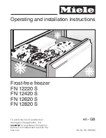 Preview for 1 page of Miele FN 12220 S Operating And Installation Instructions