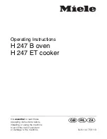 Preview for 1 page of Miele H 247 B Operating Instructions Manual