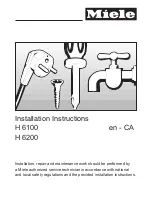 Preview for 1 page of Miele H 6200 Installation Instructions Manual