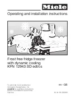 Preview for 1 page of Miele KFN 12943 SD cs Operating And Installation Instruction