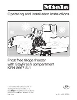 Miele KFN 8667 S-1 Operating And Installation Instructions preview