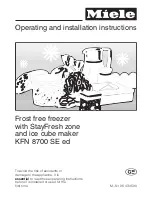 Preview for 1 page of Miele KFN 8700 SE ed Operating And Installation Manual