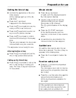 Preview for 17 page of Miele M 316 E Operating Instructions Manual