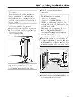 Preview for 21 page of Miele M 625-42 EGR Operating Instructions Manual