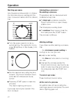 Preview for 22 page of Miele M 638 EC Operating Instructions Manual