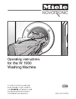 Preview for 1 page of Miele Novotronic W 1930 Operating Instructions Manual