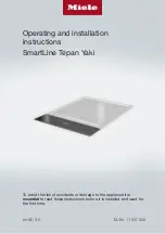 Miele SmartLine Tepan Yaki Operating And Installation Instructions preview