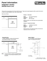 Preview for 6 page of Miele W 3035 Product Dimensions