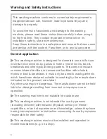 Preview for 6 page of Miele W 5903 WPS Operating Instructions Manual