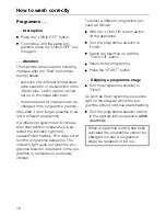 Preview for 18 page of Miele W 828 Operating Instructions Manual