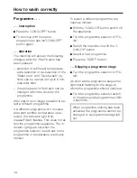 Preview for 18 page of Miele W 989i wps Operating Instructions Manual