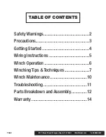 Preview for 2 page of Mile Marker 77-50120W Installation & Operator'S Manual