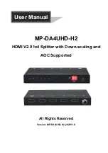 Milestone pro MP-DA4UHD-H2 User Manual preview