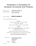 Preview for 6 page of Miller Electric Auto Invision II Owner'S Manual