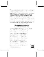 Preview for 2 page of Milltronics MD-256 Instruction Manual