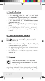 Preview for 48 page of Milomex SilverCrest Z31183 Operation And Safety Notes