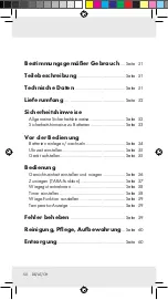 Preview for 50 page of Milomex SilverCrest Z31183 Operation And Safety Notes