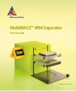 Miltenyi Biotec MultiMACS M96 User Manual preview