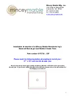 Mincey Marble Manufacturing SP3738-C/IF Installation Instructions preview