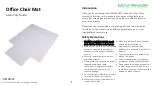 Preview for 1 page of MIND READER Office Chair Mat Assembly Manual