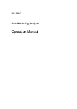 Mindray BC-1800 Operation Manual preview