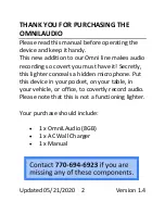 Preview for 2 page of Mini Gadgets OmniLAudio User Manual