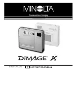 Minolta Dimage Dimage X Instruction Manual preview