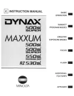 Minolta DYNAX 500si Instruction Manual preview