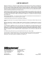 Preview for 14 page of Minuteman C39055-01 Operation, Service & Parts Manual