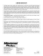 Preview for 8 page of Minuteman Parker Sweep-A-Lawn SL8430 Operation Service Parts Care