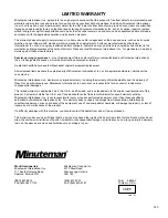 Preview for 143 page of Minuteman SW5X PB40PH Instruction Manual