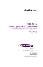 Miranda FOE-171p Manual To Installation And Operation preview