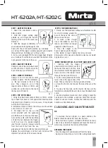 Preview for 18 page of Mirta HT- 5202A Instruction Manual