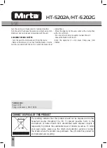 Preview for 19 page of Mirta HT- 5202A Instruction Manual