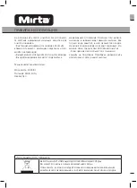 Preview for 8 page of Mirta KT-1007 Instruction Manual