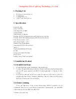 Preview for 3 page of MISS LIGHTING ML-M02 User Manual