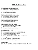 Preview for 3 page of Mitel 3300 5020 User Manual