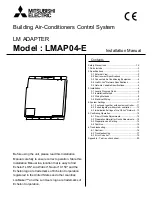 Preview for 1 page of Mitsubishi Electric LMAP04-E Installation Manual