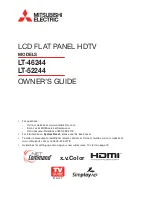 Mitsubishi Electric LT-46244 Owner'S Manual preview