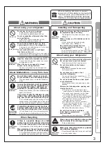 Preview for 3 page of Mitsubishi Electric MR-CGX41EN Operating Instructions Manual