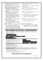 Preview for 20 page of Mitsubishi Electric MR-CGX41EN Operating Instructions Manual