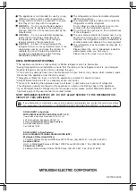 Preview for 20 page of Mitsubishi Electric MR-CX306EM Operating Instructions Manual