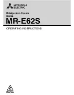 Mitsubishi Electric MR-E62S Operating Instructions Manual preview