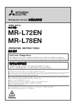 Preview for 1 page of Mitsubishi Electric MR-L72EN Operating Instructions Manual