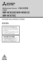 Preview for 1 page of Mitsubishi Electric MR-WX52D Operating Instructions Manual