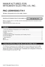 Mitsubishi Electric PAC-USWHS003-TH-1 Installation Instructions Manual preview