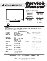 Preview for 1 page of Mitsubishi Electric WD-60735 Service Manual