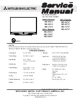 Preview for 1 page of Mitsubishi Electric WD-60737 Service Manual