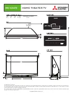 Mitsubishi Electric WD-65C9 Dimensions preview